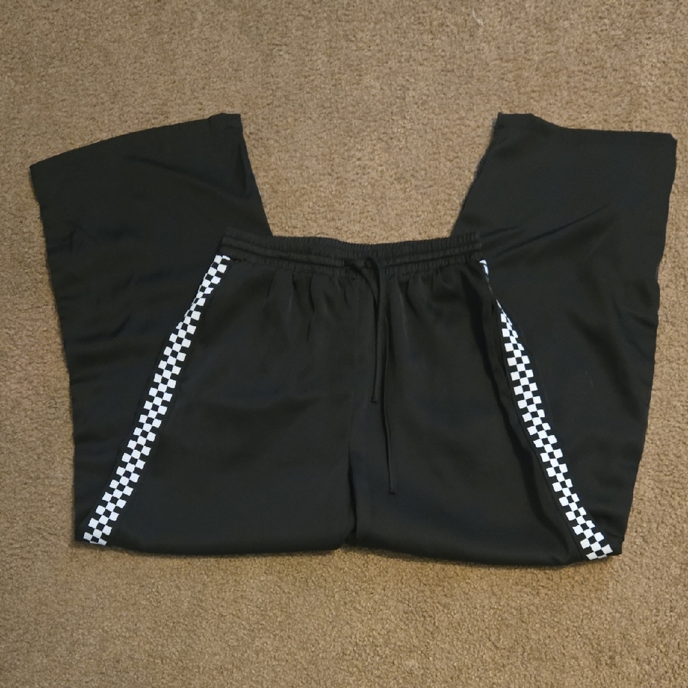 Women's Black Checkered Joggers